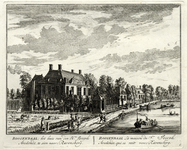 135695 Gezicht op de Vecht te Utrecht met het huis Roosendaal met de bijgebouwen en meer naar achteren een gedeelte van ...